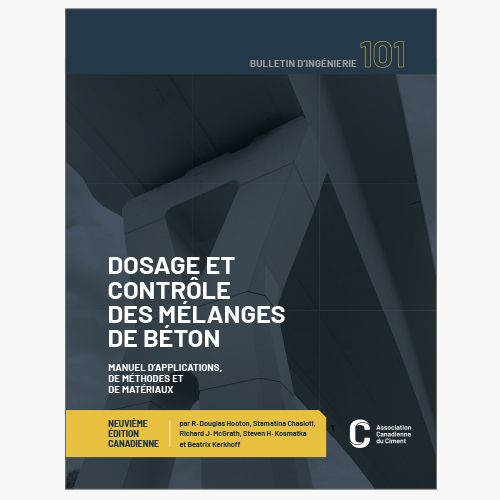 Dosage et contrôle des mélanges de béton, 9e édition - en ligne 