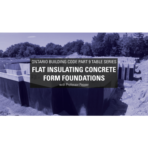 Flat Insulating Concrete Form Foundations