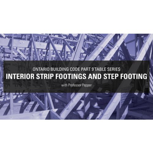 Interior Strip Footings and Step Footing