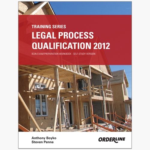 Legal Process Qualification 2012 BCIN Exam Preparation Workbook - Self-Study-Version