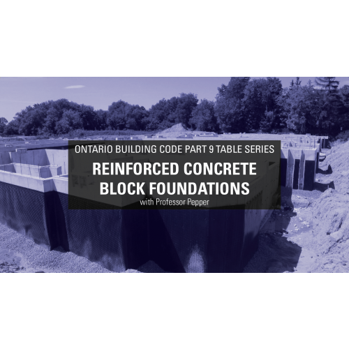 Reinforced Concrete Block Foundations